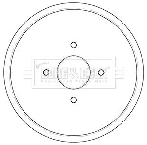 BORG & BECK Тормозной барабан BBR7252